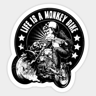 Monkey Bike Ape Sticker